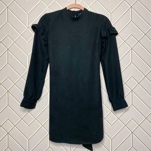 Forever 21 Black Ruffle Dress Small